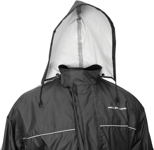 Miniatura 6 de Nelson Rigg Solo Storm - Chaqueta de lluvia, impermeable, transpirable y plegable (negro, talla S)