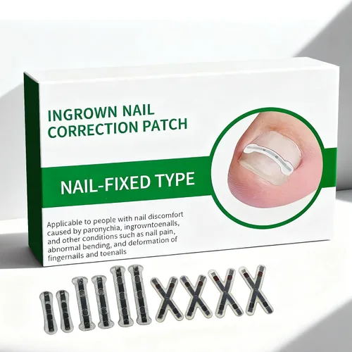 Paquete de 10 piezas de corrector de uñas encarnadas de aleación de titanio, parche de reparación de uñas curvas, herramienta de corrección física