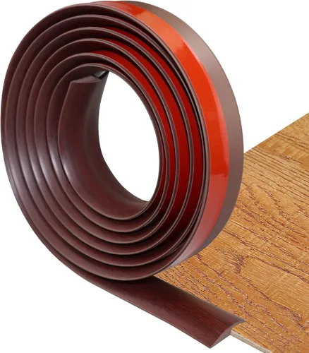 Miniatura 19 de Tira de transición de suelo autoadhesiva para alfombras y pisos, tira de borde de PVC para transición de umbral adecuada para umbral de altura Negro