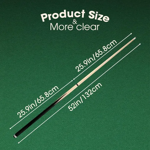 Miniatura 2 de Professional Pool Cue Stick for Adults or Kids 36" 42" 48" 52" 58" 16/18/20OZ Billiard Cue Stick with 13mm Tip Set of 2 Set of 4 52 pulgadas-2 piezas