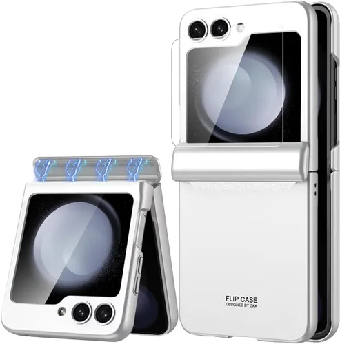Miniatura 8 de Miimall Funda para Samsung Galaxy Z Flip 5 con protección de bisagra, [protector de pantalla integrado] Funda de cuerpo completo de policarbonato