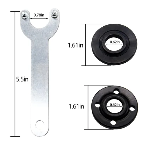 Miniatura 2 de Kit de tuercas de bloqueo de metal para amoladora angular 193465-4 compatible con amoladoras Black & De-cker Ry-OBI de 4.5 pulgadas 5/8-11