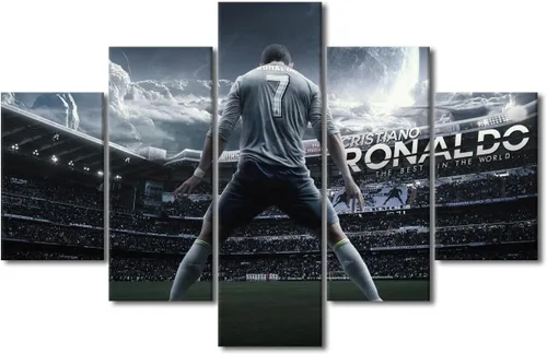 Miniatura 47 de TUMOVO Lienzo decorativo para pared, cuadro de Cristiano Ronaldo, cuadros de club de fútbol, impresiones en lienzo, póster de arte de pared, arte