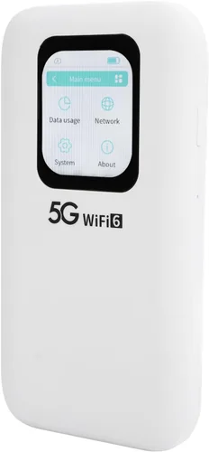 Miniatura 8 de Hotspot móvil WiFi 5G, enrutador portátil Wi Fi 6 para viajes soporta hasta 16 dispositivos, pantalla táctil de 2.01 pulgadas, con ranura
