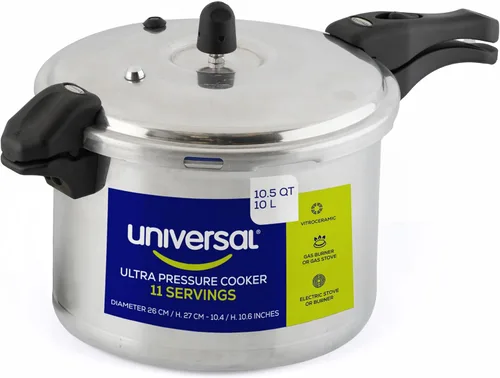 Miniatura 9 de Universal Olla a presión pequeña antióxido (3.7 cuartos / 3.5 litros), olla a presión de aluminio para 4 porciones, distribución uniforme del calor