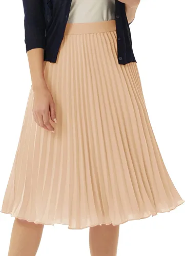 Miniatura 7 de GRACE KARIN - Falda plisada de gasa para mujer, con cintura alta y elástica, vuelo, corte acampanado y longitud por debajo de la rodilla