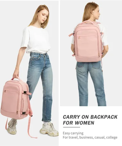 Miniatura 6 de FALARK INC - Mochila de viaje de mano, 40 L, mochila de viaje aprobada para vuelos grandes con estructura de equipaje para mujeres, bolsa de viaje