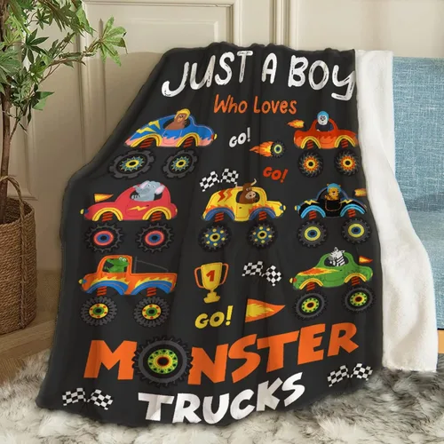 Miniatura 57 de Manta de Bebé Personalizada Camiones de Construcción Personalizados Camión Volquete Mantas con Nombre para Niños, Niñas y Pequeños Manta Suave