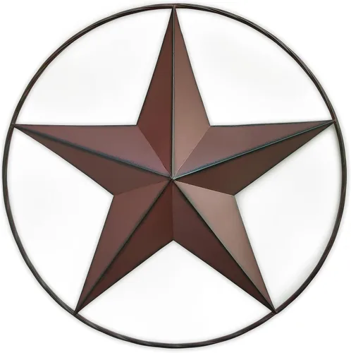 Miniatura 9 de JoyEvy Estrella de granero roja y negra de Texas de 6, 9 y 12 pulgadas, 3 piezas, estrellas de arte de metal para exteriores, decoración de pared 6