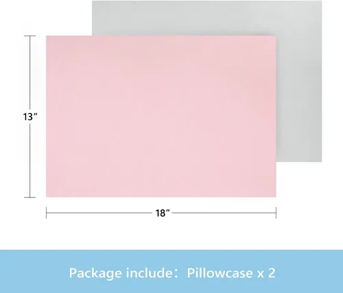 Miniatura 3 de TILLYOU Paquete de 2 fundas de almohada para niños pequeños con cremallera, de microfibra suave y sedosa de 13 x 18 pulgadas, fundas de almohada