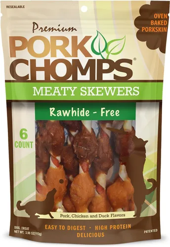 Miniatura 10 de Pork Chomps Masticables de piel de cerdo horneada para perros, mini giros de 5 pulgadas, 30 unidades, envoltura con sabor a pepperoni, golosinas