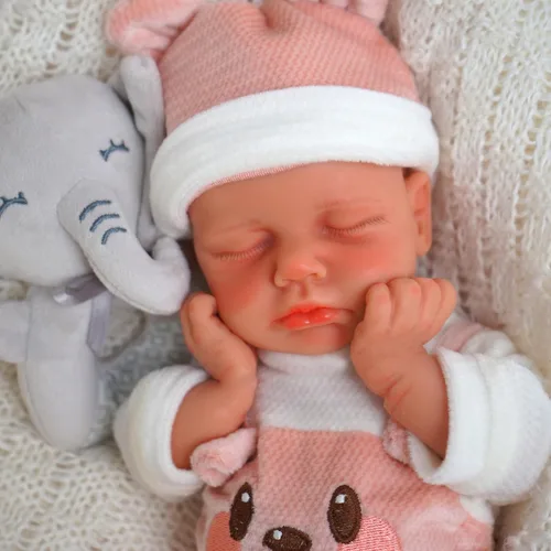Miniatura 16 de Muñeca de bebé Reborn de 12 pulgadas, muñeca de cuerpo completo de silicona, muñecas de bebé Reborn de silicona de cuerpo completo, recién nacida