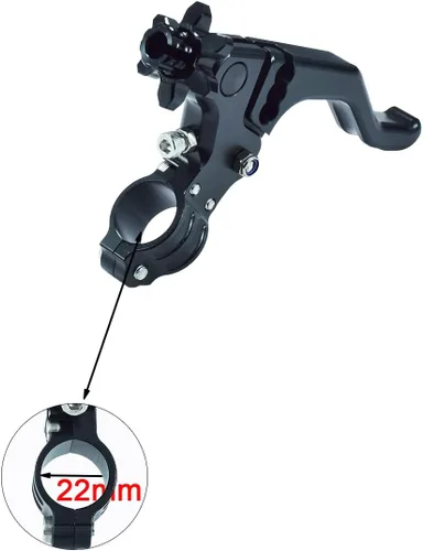 Miniatura 2 de Palanca de embrague de acrobacias Palanca de embrague corta CNC 0.866 in 7/8 Manillar compatible con CBR250R CBR300R CRF250R CRF450R CRF230F