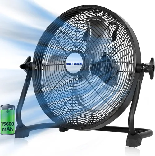Miniatura 11 de BILT HARD Ventilador de nebulización portátil para exteriores de 12 pulgadas, ventilador de nebulización con batería desmontable de 15600 mAh