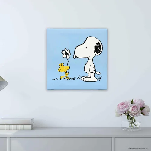 Miniatura 5 de Open Road Brands Peanuts Snoopy y Woodstock Flower Bloom Gallery - Lienzo decorativo para pared, bonita imagen de Snoopy para el hogar