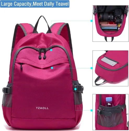 Miniatura 3 de YZAOLL Mochila pequeña de senderismo de 20 litros, mochila ligera para el día, mochila plegable para mujeres y hombres, viajes, camping, vacaciones