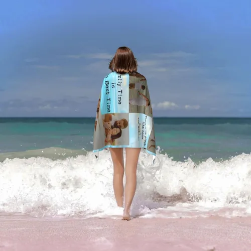 Miniatura 3 de Toalla de playa personalizada con nombre, toallas de playa personalizadas con nombre de gran tamaño de secado rápido para playa, baño, piscina