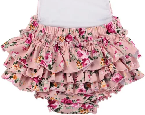 Miniatura 5 de China Rose 50's Floral Ruffles Mamelucos Vestido Sin Respaldo Traje De Baño Traje De B
