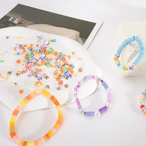 Miniatura 7 de XSEINO 46000 cuentas de arcilla, 216 colores, 10 cajas de cuentas de arcilla, 5 estilos de cuentas de letras, con accesorios de fabricación rica y 3