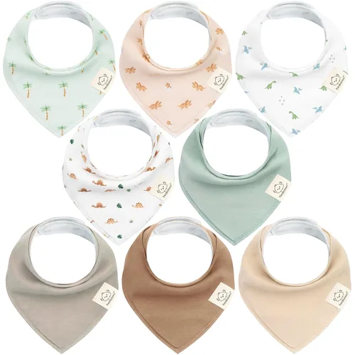 Miniatura 26 de KeaBabies - Juego de 8 baberos tipo bandana para bebés, niñas y niños - Baberos de algodón orgánico para babeo y dentición para recién nacidos