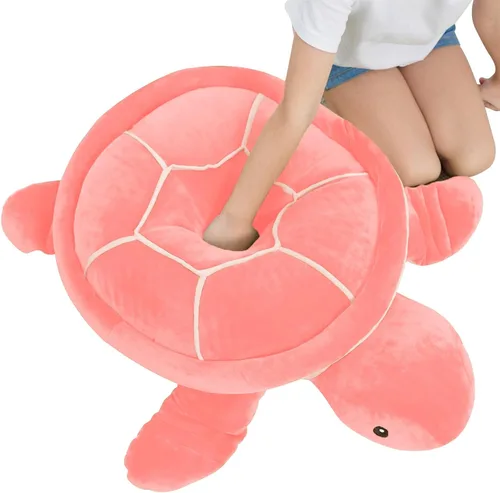 Miniatura 15 de Dalmao - Animales de peluche de tortuga marina de 28'' gigantes y suaves, gran almohada de tortuga azul oceánica de peluche, peluches de regalo