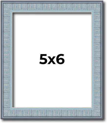 Miniatura 32 de Marco azul de 28 x 28 pulgadas, marco de madera maciza, ancho del marco de 0.75 pulgadas, profundidad interior de 0.5 pulgadas, marco azul Kingsley