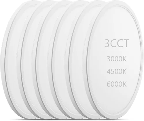 Miniatura 9 de Lámparas de techo de montaje empotrado de 3200 lm, color negro, 12 pulgadas, luces LED de techo regulables para dormitorio, CCT ajustable 3000K