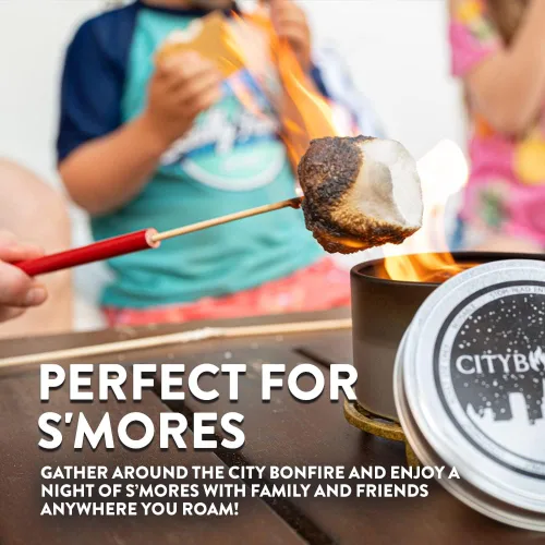 Miniatura 5 de Paquete de Noche de S'Mores de City Bonfire 1 City Bonfires Hace 4 S'Mores Fogata portátil y kit de S'Mores Compacto Ligero 3 a 5 horas
