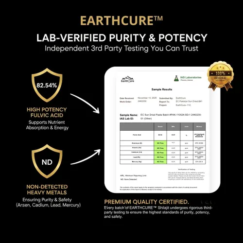 Miniatura 2 de Resina Shilajit pura del Himalaya de grado dorado, Shilajit natural 100% orgánico con 82.54% de ácido fúlvico, mayor potencia nutricional 85+