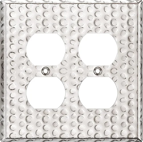 Miniatura 22 de LIDER Placa de pared de metal para receptáculo doble dúplex, resistente a los impactos/corrosión, cubierta de salida de metal, acero inoxidable 430