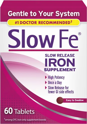 Miniatura 5 de SlowMag Muscle Heart Cloruro de magnesio Calcio 120 unidades y Slow Fe 45mg Suplemento de deficiencia de hierro 60