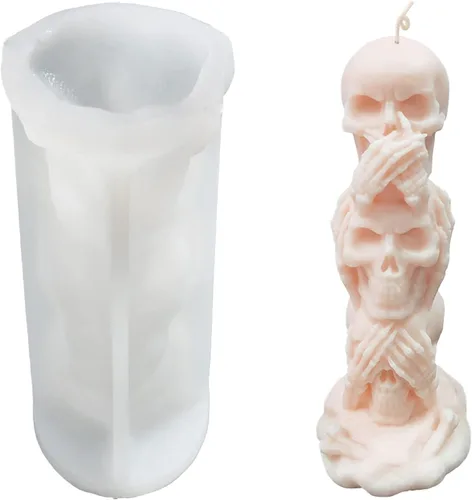 Miniatura 10 de Molde de vela fantasma, molde de silicona de fundición de resina de Dios de la Muerte para bricolaje, velas de aromaterapia, cera de yeso