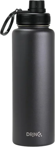 Miniatura 18 de Drinco - Botella de agua de acero inoxidable con boquilla, tapa aislada al vacío, botella de agua de doble pared, de boca ancha