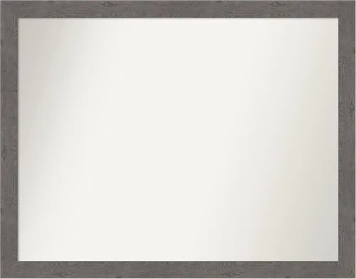 Miniatura 73 de Amanti Art Espejo de baño gris para sobre el fregadero, 31 x 48 pulgadas, espejo de tocador rectangular estrecho de color gris, marco de madera