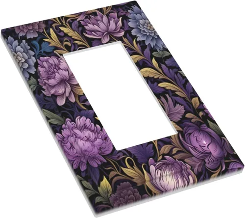 Miniatura 197 de Decorative Outlet Covers Blue Background White Cat Daisy Floral 2-Gang 1-Gang Wall Plate Single Toggle/Rocker Farmhouse Style Light Switch Covers