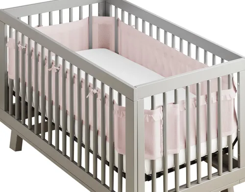 Miniatura 18 de BreathableBaby Forro transpirable de malla para cunas de tamaño completo, malla deluxe de 4mm, Elefantes (Tamaño 4FS cubre 3 o 4 lados)