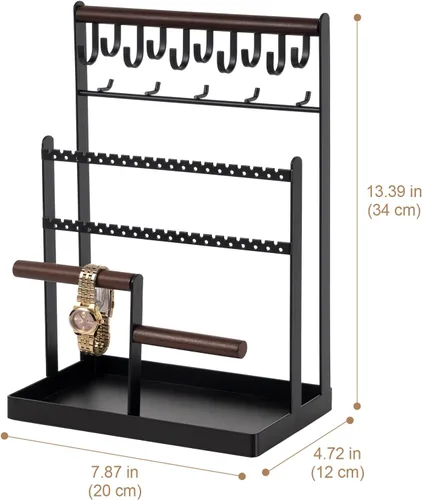 Miniatura 6 de ProCase Organizador de Joyas Soporte Organizador de Collares Soporte para Aretes, Soporte de Joyería de 6 Niveles Soporte para Collares con 15