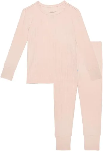 Miniatura 34 de Posh Peanut Pijamas para niñas, suaves, de viscosa de bambú para niños, pijamas a juego de manga larga para niñas
