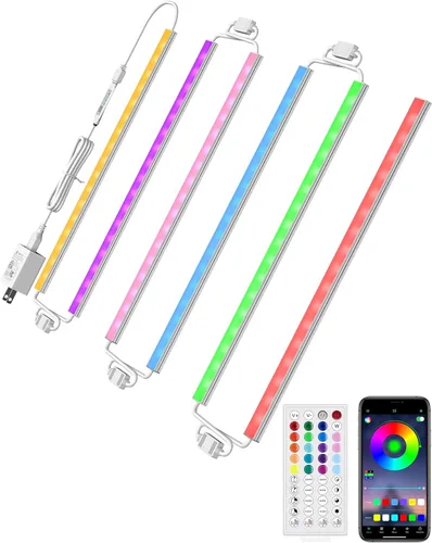 Miniatura 22 de ASOKO Iluminación LED regulable para debajo del armario para cocina, 6 barras de luz LED de 12 pulgadas, luz LED de armario blanca cálida 3000 K, 12