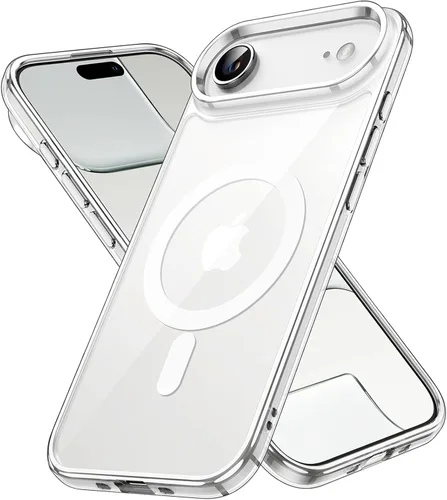 Miniatura 18 de JETech Funda magnética para iPhone 17 de 6.3 pulgadas, compatible con MagSafe, protector de teléfono a prueba de golpes, parte trasera transparente