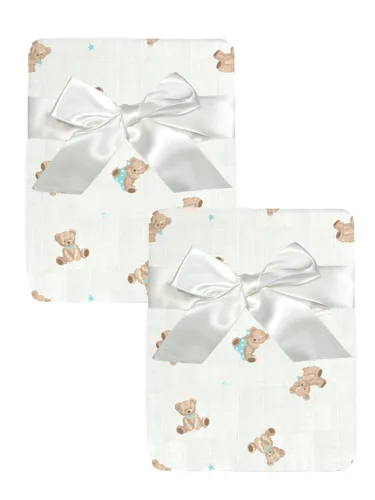 Miniatura 14 de American Baby Company Manta de Sarro Térmico 100% Algodón para Envolver, Suave, Transpirable y Elástica, Azul, 30 x 40 pulgadas para Niños y Niñas
