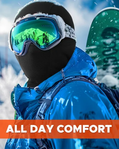 Miniatura 5 de Pasamontañas con diseño movible para hombres y mujeres, forro polar para invierno, para clima frío, esquí, trabajo al aire libre