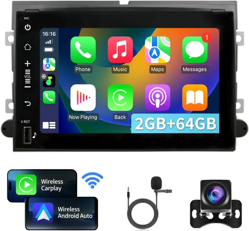 Estéreo de coche para Ford Explorer Fusion Focus Edge Taurus Freestar F150 F250 F350 Radio - 7 pulgadas pantalla táctil GPS Bluetooth FM/RDS SWC