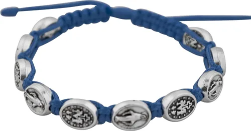 Miniatura 2 de Good Shepherd Creations Pulsera de cordón ajustable con medallas milagrosas