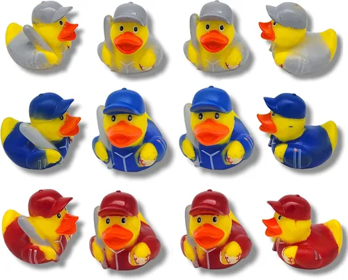 Miniatura 9 de Patos de goma con temática deportiva (2 pulgadas) (paquete de 12) lindos juguetes de piscina para bañera o bañera (fútbol)