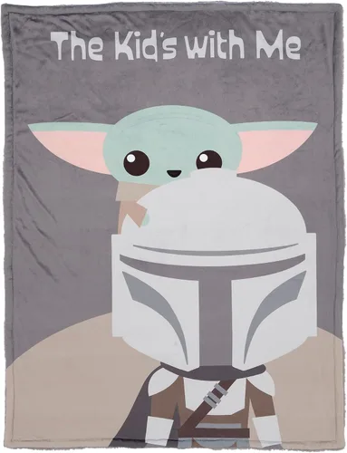 Lambs & Ivy Star Wars The Kids with Me Grogu/The Child/Baby Yoda - Manta para bebé