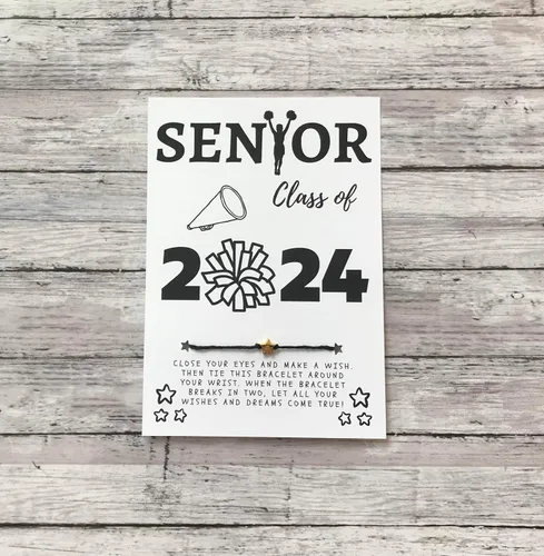Miniatura 2 de SENIOR Class of 2024 CheerDance Graduate Wish Bracelet, Graduation, Senior Year, Sports Team Party Favor Gift, End of Season, Make A Wish, Team Wish