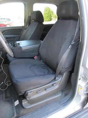 Miniatura 9 de Durafit Covers, fundas para auto, compatible con 2010-2013 Chevy Silverado & GMC Sierra, para asientos delanteros, a prueba de agua, pude elegir