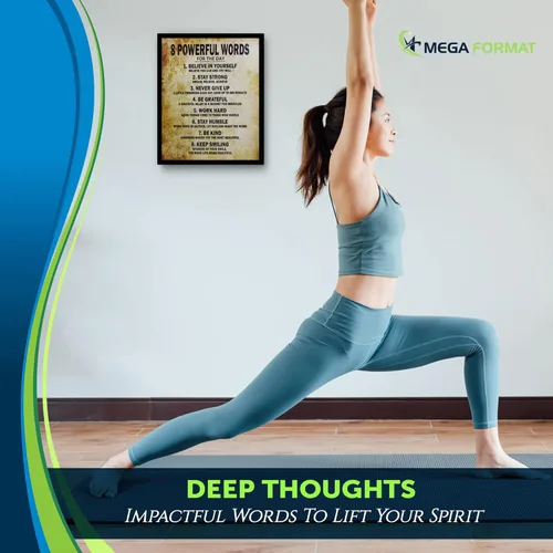 Miniatura 7 de MEGA FORMAT Arte de pared motivacional con citas inspiradoras, afirmaciones positivas para el hogar, dormitorio, oficina, gimnasio y aula, carteles