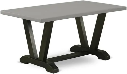 Miniatura 26 de East West Furniture VT026 Mesa de comedor estilo V – una mesa de cocina rectangular con patas elegantes, 36 x 60 pulgadas, multicolor